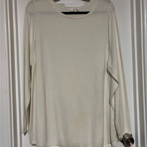 Belle by Kim Gravel Cream Long Sleeve Sweater